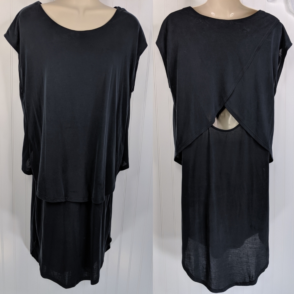 TROUVE Cape Open Back Modal Blend Dress Sz M - Picture 3 of 14